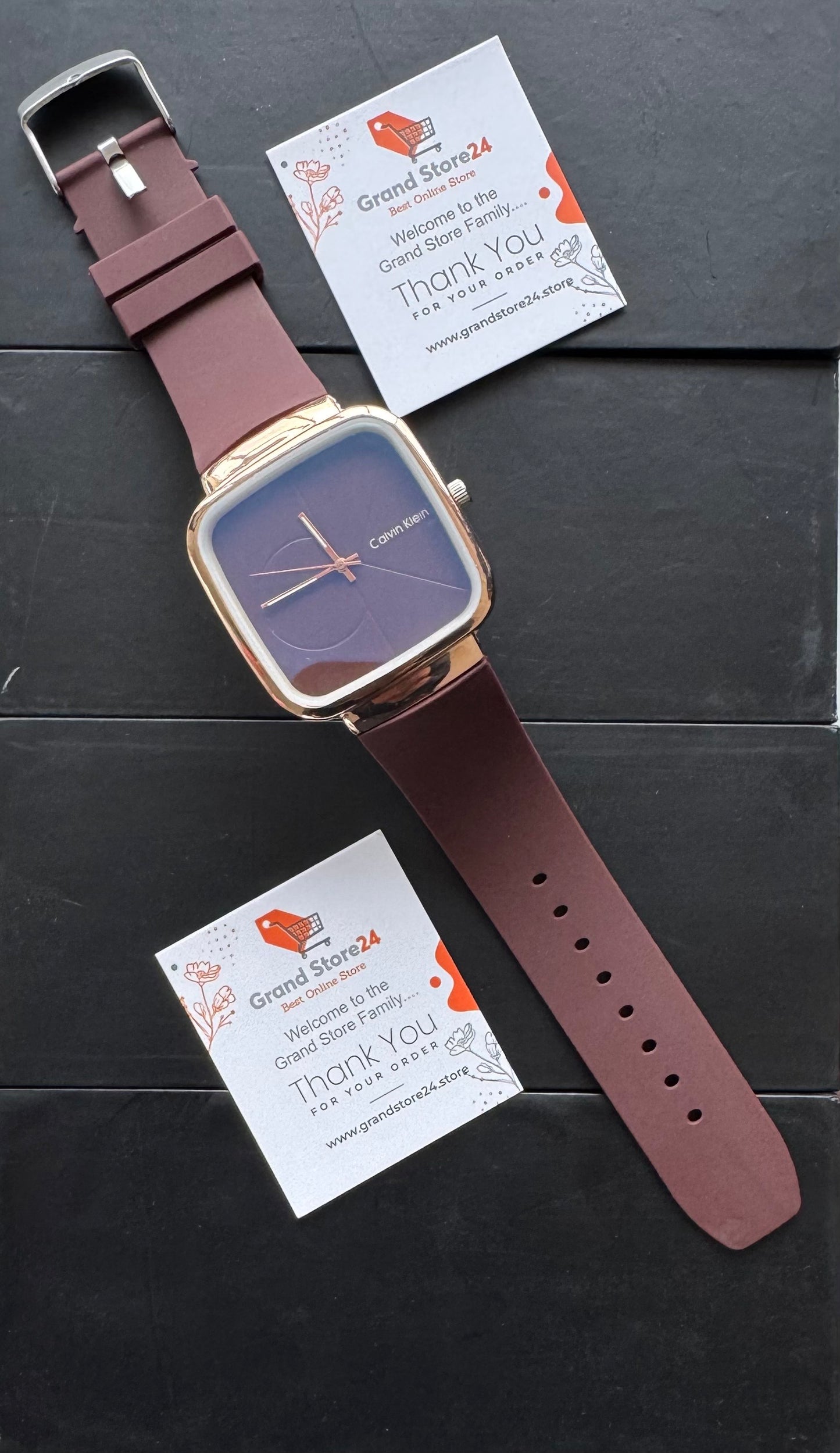 CK Stylish Square Dial Smooth Rubber Straps || Casual Watch Stylish Analog Watch for Boys Men'sr
