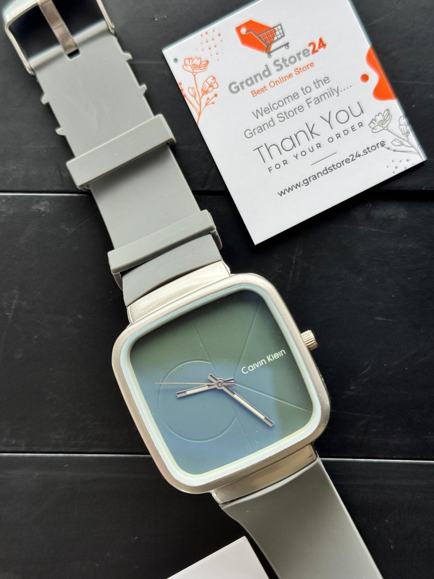 CK Stylish Square Dial Smooth Rubber Straps || Casual Watch Stylish Analog Watch for Boys Men'sr