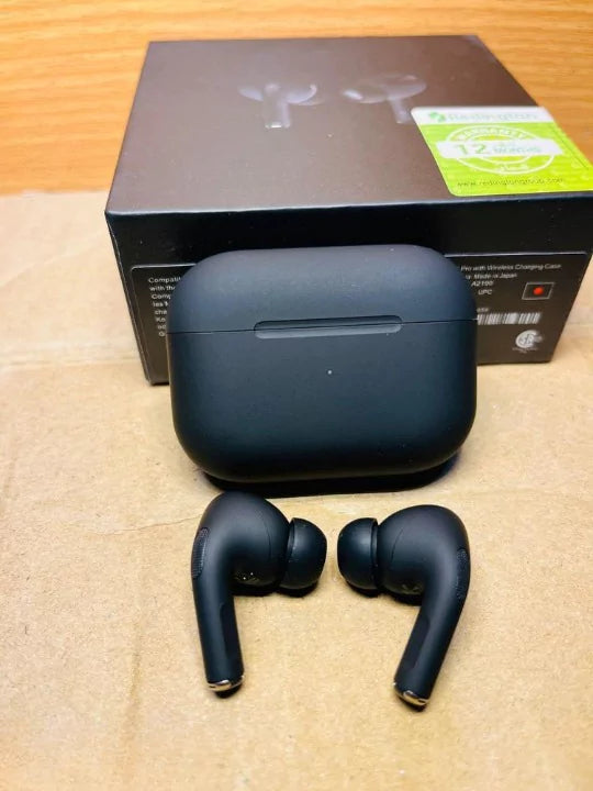 Airbuds Pro 2nd Gen Master Copy Black Edition With Free Silicon Case - Best Budget Bluetooth 5.0, Pop-up Feature, Compatible With All Devices